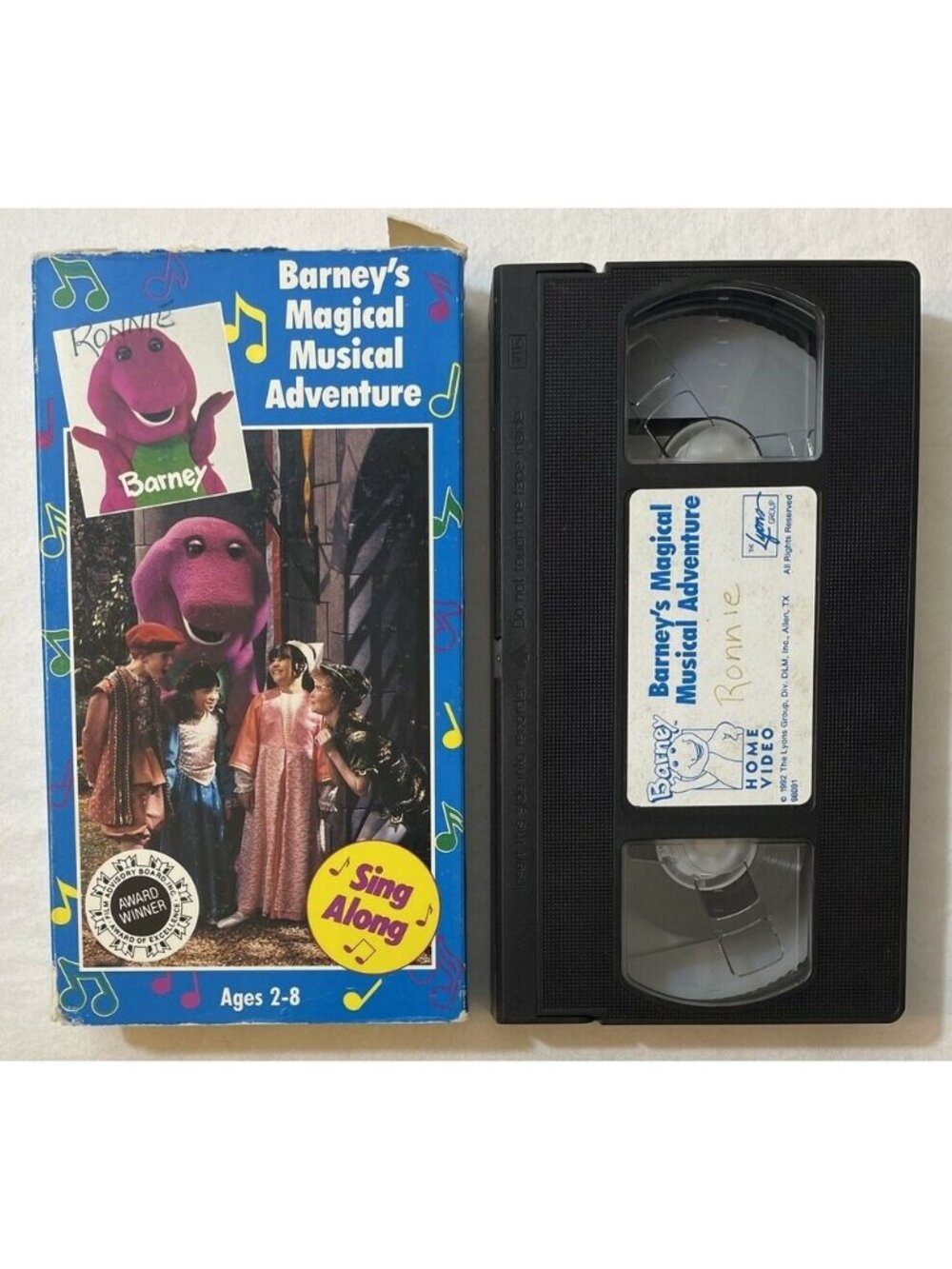 1992 Barney's Magical Musical Adventure Sing Along VHS Tape